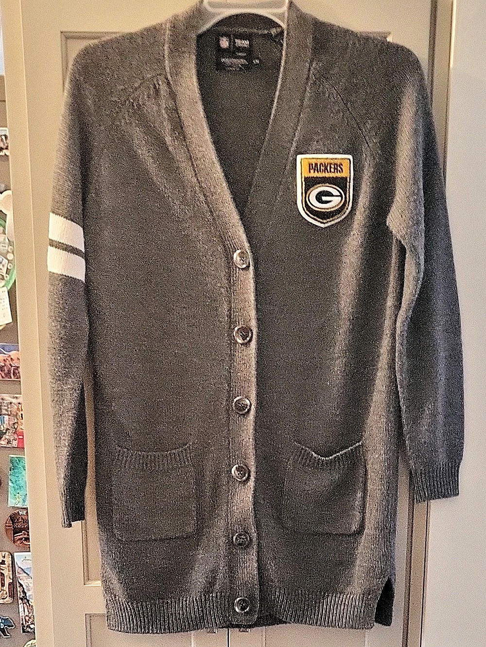 Women's NFL Team Apparel Little Earth Productions Green Bay Packers Cardigan